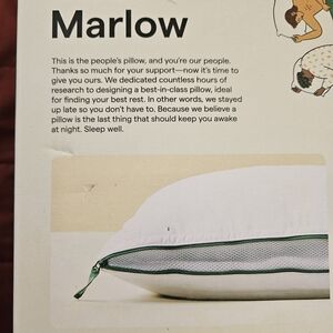 Marlow White Pillow with Green Trim